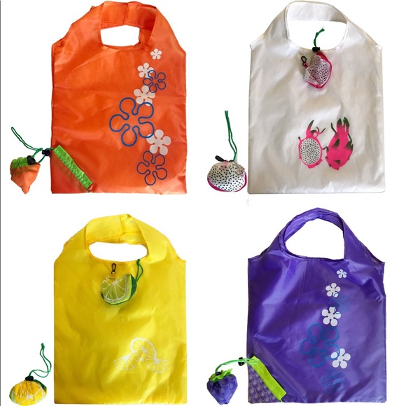 4 Fruity Reusable Bags - NWT - Picture 1 of 9
